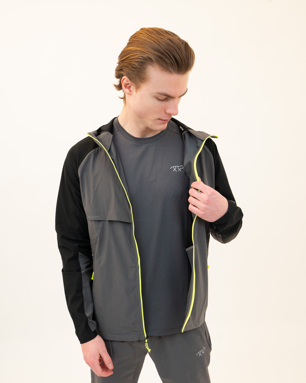 Sphere Gray/Black Hooded Jacket